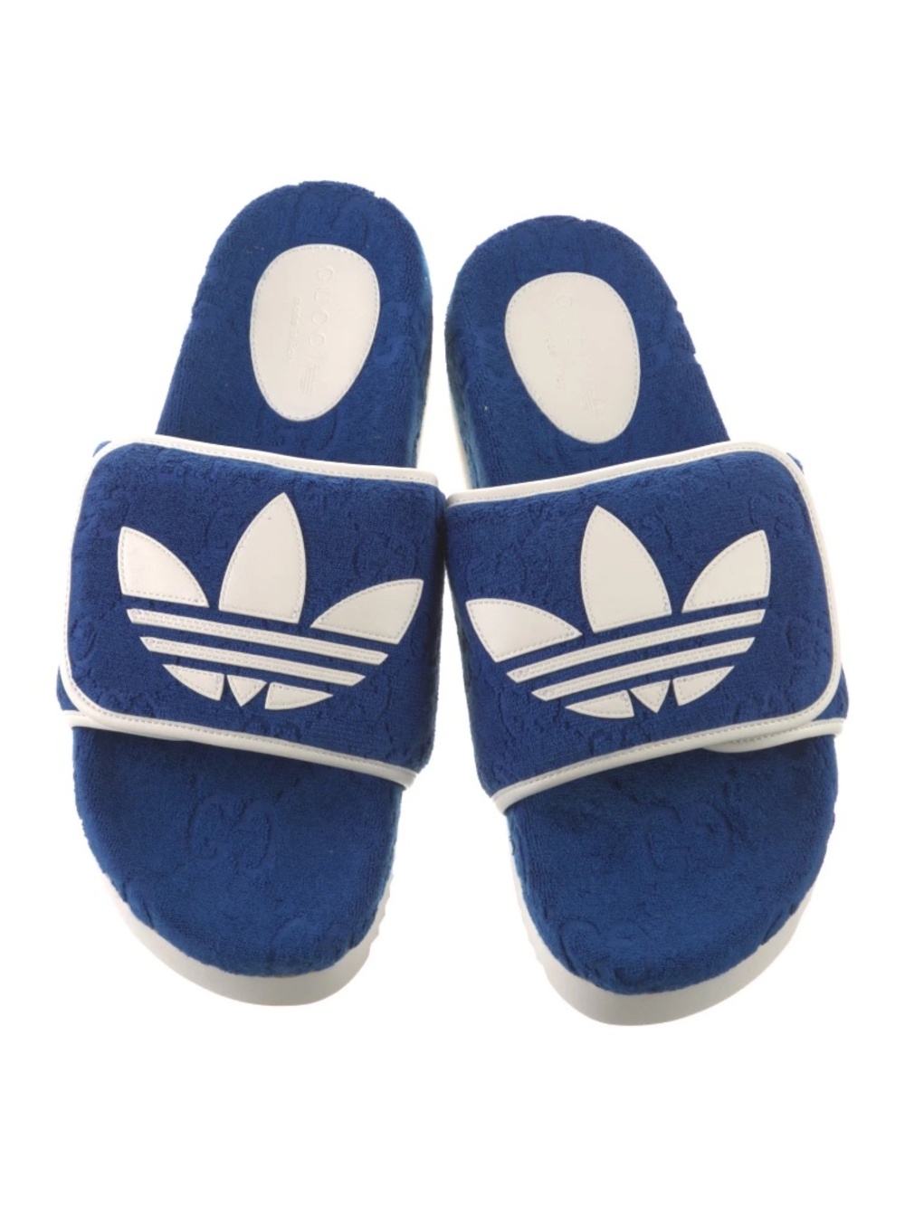 Gucci x Adidas Men's GG Monogram Platform Slides Shoes G 9